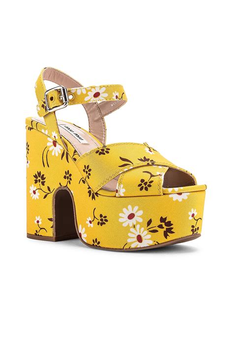 miu miu daisy sandals|Miu Miu Daisy Platform Sandals in Topazio .